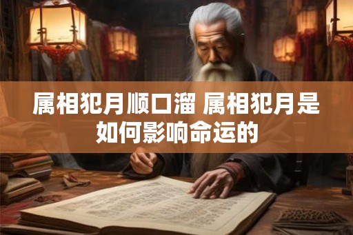 属相犯月顺口溜 属相犯月是如何影响命运的
