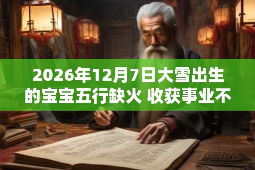 2026年12月7日大雪出生的宝宝五行缺火 收获事业不可傲气