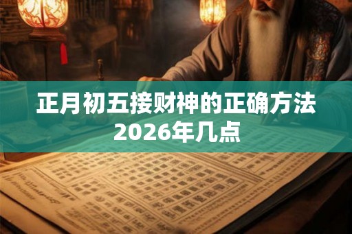 正月初五接财神的正确方法2026年几点