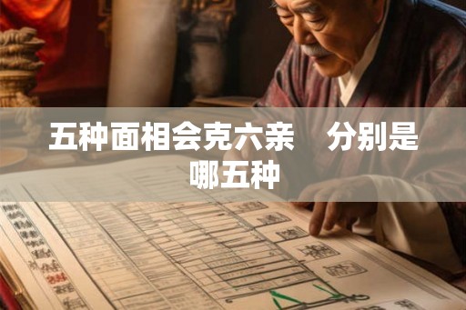 五种面相会克六亲　分别是哪五种