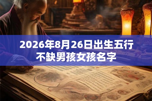 2026年8月26日出生五行不缺男孩女孩名字 2026年8月26日出生五行不缺男孩女孩名字