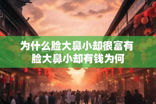 为什么脸大鼻小却很富有 脸大鼻小却有钱为何