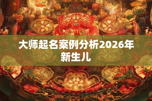 大师起名案例分析2026年新生儿 大师起名案例分析2026年新生儿