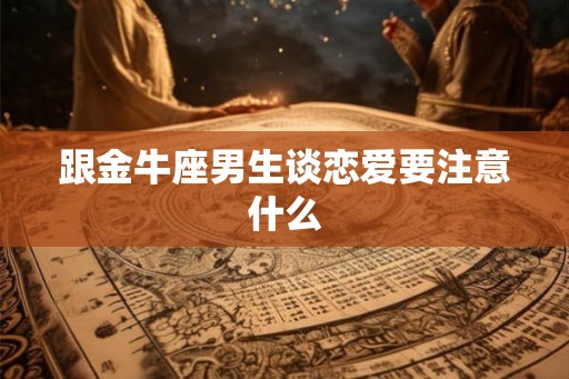 跟金牛座男生谈恋爱要注意什么