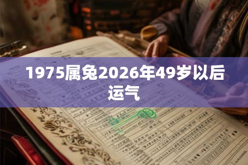 1975属兔2026年49岁以后运气 1975属兔2026年49岁以后运气