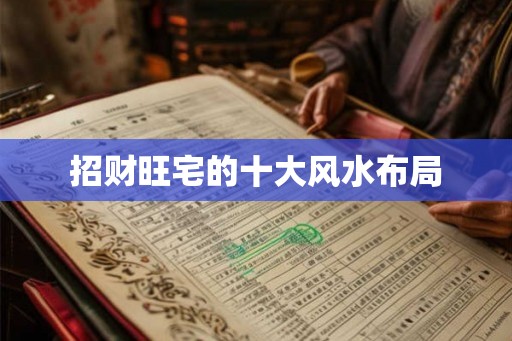 招财旺宅的十大风水布局