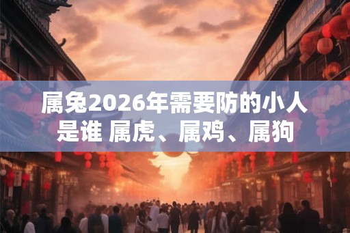 属兔2026年需要防的小人是谁 属虎、属鸡、属狗