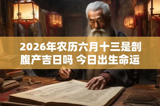 2026年农历六月十三是剖腹产吉日吗 今日出生命运