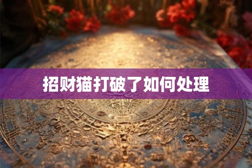 招财猫打破了如何处理