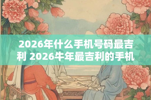 2026年什么手机号码最吉利 2026牛年最吉利的手机号查询