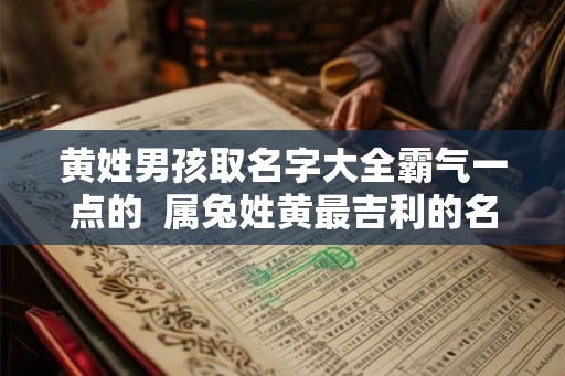 黄姓男孩取名字大全霸气一点的  属兔姓黄最吉利的名字