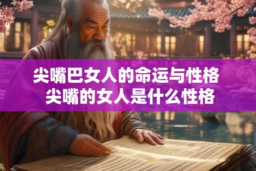 尖嘴巴女人的命运与性格 尖嘴的女人是什么性格 尖嘴巴女人的命运与性格 尖嘴的女人是什么性格