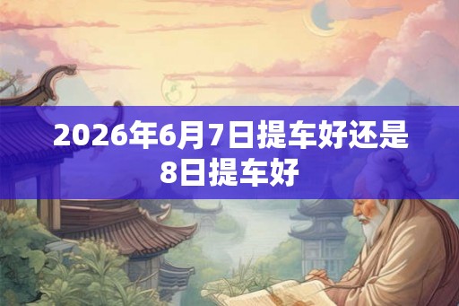 2026年6月7日提车好还是8日提车好