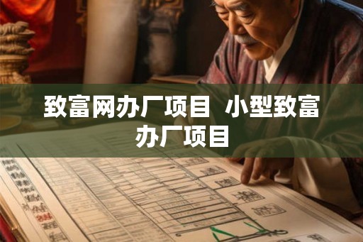致富网办厂项目 小型致富办厂项目 致富网办厂项目 小型致富办厂项目