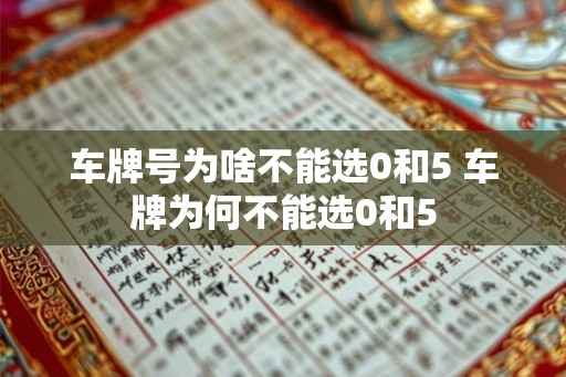 车牌号为啥不能选0和5 车牌为何不能选0和5