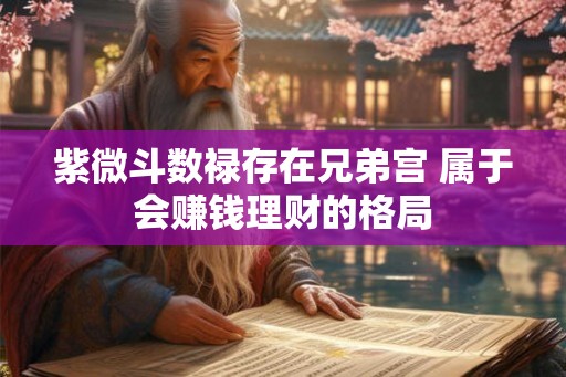 紫微斗数禄存在兄弟宫 属于会赚钱理财的格局 紫微斗数禄存在兄弟宫 属于会赚钱理财的格局