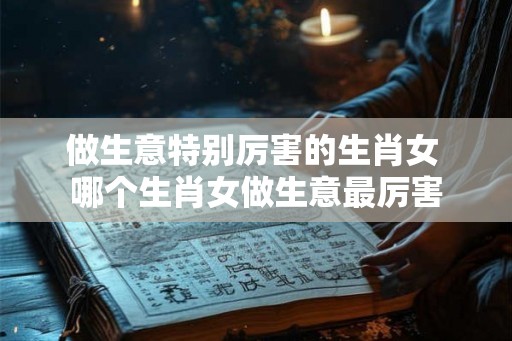 做生意特别厉害的生肖女 哪个生肖女做生意最厉害