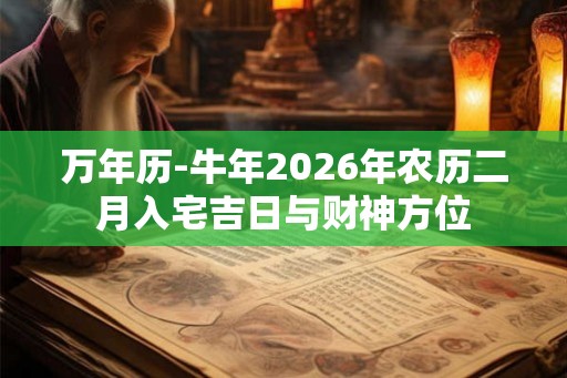 万年历-牛年2026年农历二月入宅吉日与财神方位 万年历-牛年2026年农历二月入宅吉日与财神方位