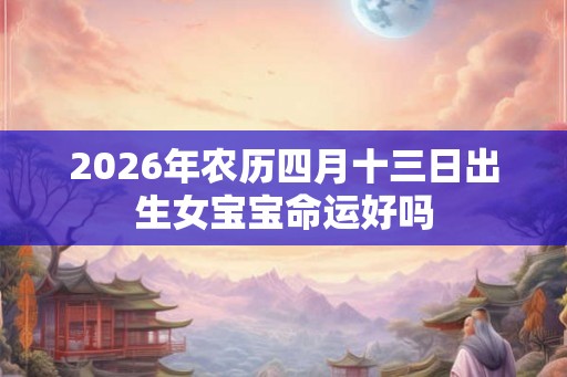 2026年农历四月十三日出生女宝宝命运好吗