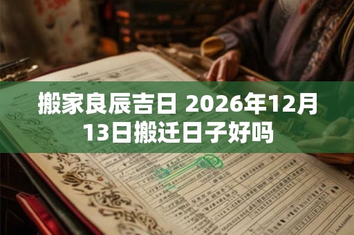 搬家良辰吉日 2026年12月13日搬迁日子好吗