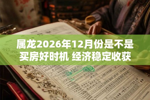 属龙2026年12月份是不是买房好时机 经济稳定收获财富