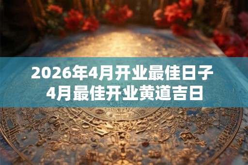 2026年4月开业最佳日子 4月最佳开业黄道吉日