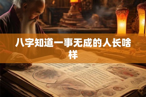 八字知道一事无成的人长啥样