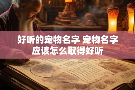 好听的宠物名字 宠物名字应该怎么取得好听 好听的宠物名字 宠物名字应该怎么取得好听
