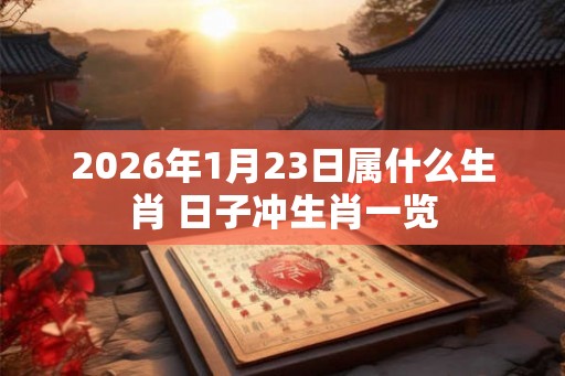 2026年1月23日属什么生肖 日子冲生肖一览 2026年1月23日属什么生肖 日子冲生肖一览