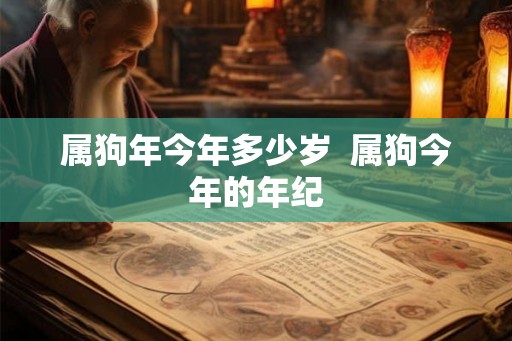 属狗年今年多少岁  属狗今年的年纪