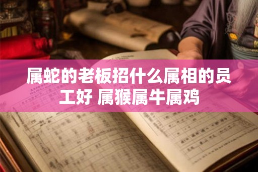 属蛇的老板招什么属相的员工好 属猴属牛属鸡