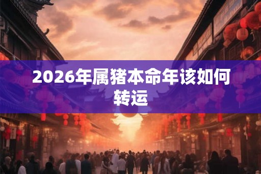 2026年属猪本命年该如何转运 2026年属猪本命年该如何转运