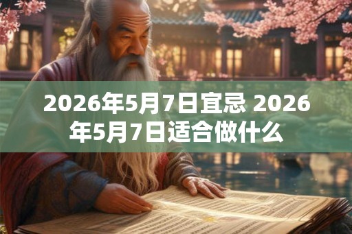 2026年5月7日宜忌 2026年5月7日适合做什么