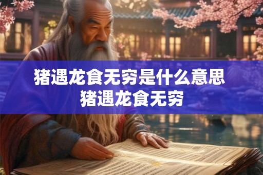 猪遇龙食无穷是什么意思 猪遇龙食无穷