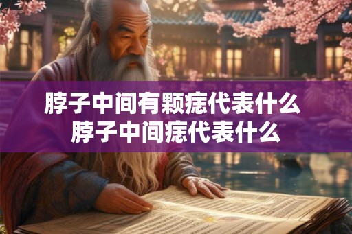 脖子中间有颗痣代表什么 脖子中间痣代表什么