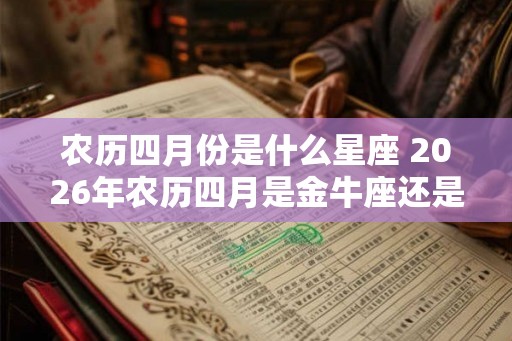 农历四月份是什么星座 2026年农历四月是金牛座还是双子座