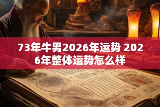 73年牛男2026年运势 2026年整体运势怎么样