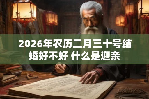 2026年农历二月三十号结婚好不好 什么是迎亲