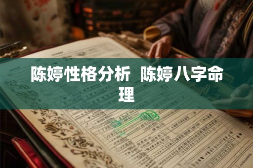 陈婷性格分析 陈婷八字命理 陈婷性格分析 陈婷八字命理