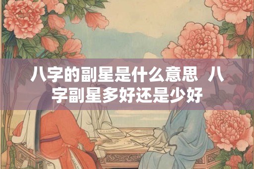 八字的副星是什么意思  八字副星多好还是少好