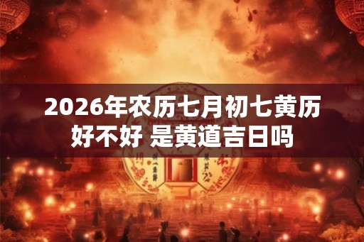 2026年农历七月初七黄历好不好 是黄道吉日吗