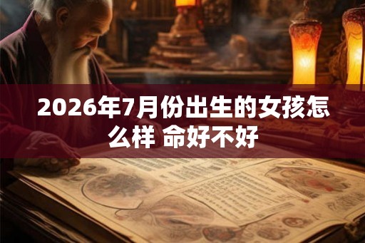 2026年7月份出生的女孩怎么样 命好不好