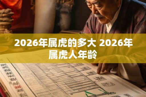 2026年属虎的多大 2026年属虎人年龄