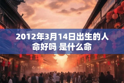 2012年3月14日出生的人命好吗 是什么命