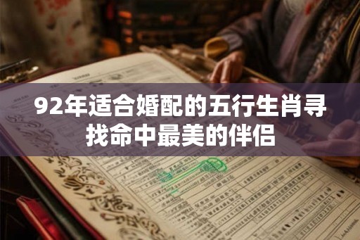 92年适合婚配的五行生肖寻找命中最美的伴侣