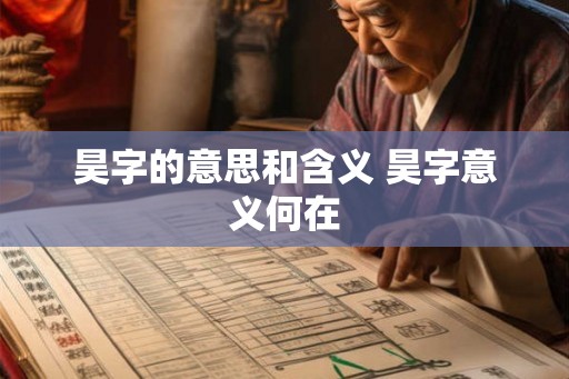 昊字的意思和含义 昊字意义何在