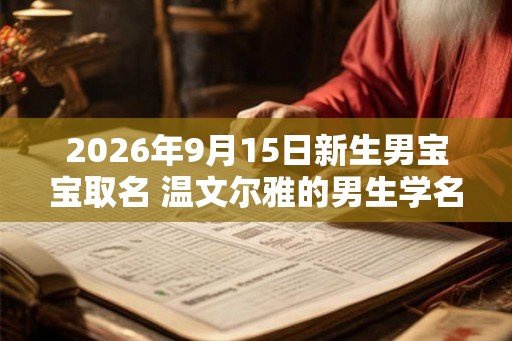 2026年9月15日新生男宝宝取名 温文尔雅的男生学名