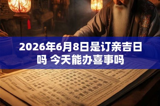 2026年6月8日是订亲吉日吗 今天能办喜事吗 2026年6月8日是订亲吉日吗 今天能办喜事吗