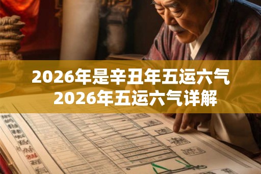 2026年是辛丑年五运六气  2026年五运六气详解