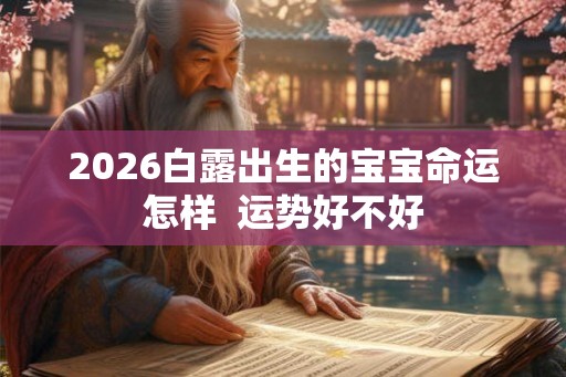 2026白露出生的宝宝命运怎样  运势好不好